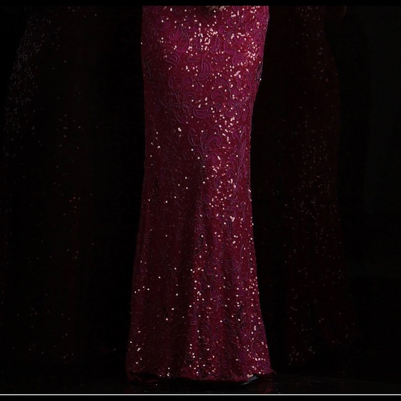 Scala raspberry pink sequin ball gown NWT - Picture 2 of 2